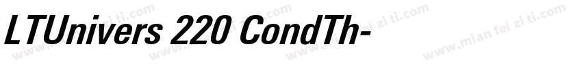 LTUnivers 220 CondTh字体转换